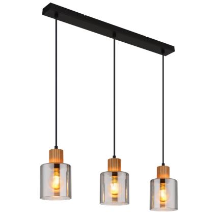 Globo - Lustre pendente em cabo 3xE27/25W/230V
