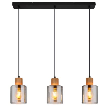 Globo - Lustre pendente em cabo 3xE27/25W/230V