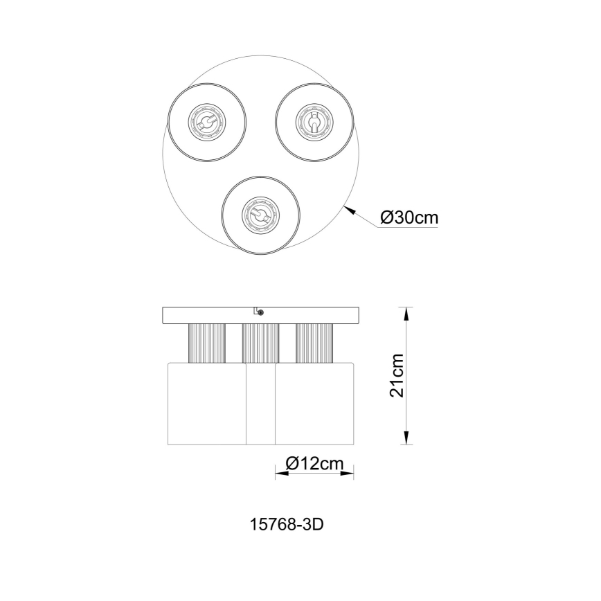 Globo - Lustre de teto sobreposto 3xE27/25W/230V Ø 30 cm