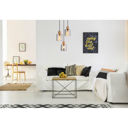 Globo - Lustre suspenso por cabo, 3x E27, 25 W, 230 V, Ø 30 cm