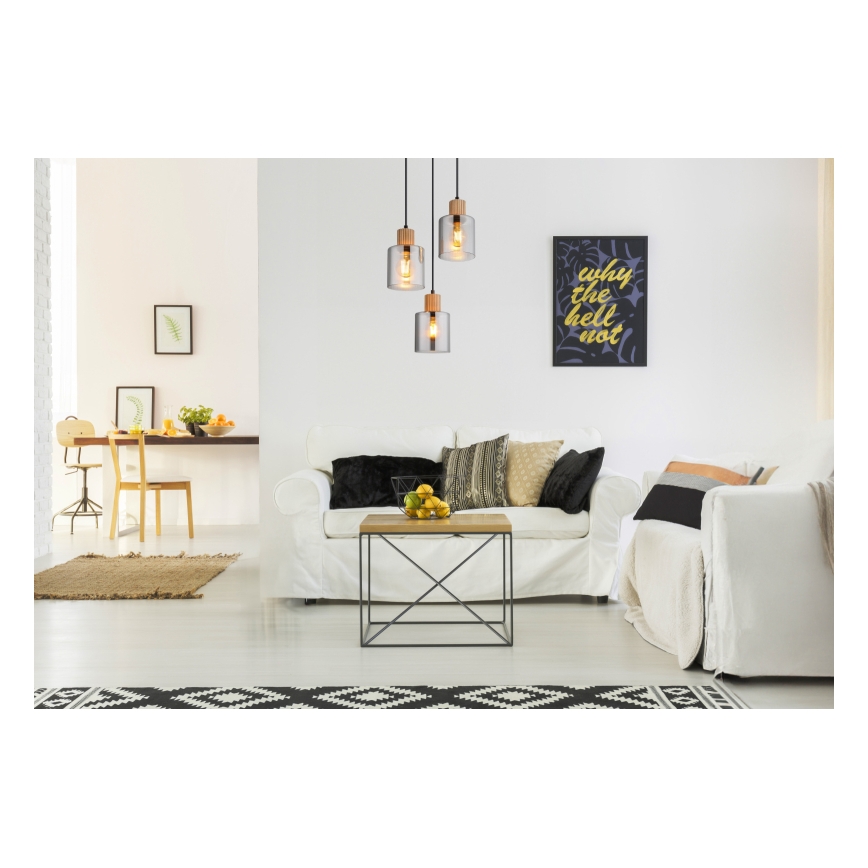 Globo - Lustre suspenso por cabo, 3x E27, 25 W, 230 V, Ø 30 cm
