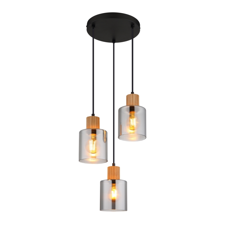 Globo - Lustre suspenso por cabo, 3x E27, 25 W, 230 V, Ø 30 cm