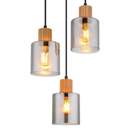 Globo - Lustre suspenso por cabo, 3x E27, 25 W, 230 V, Ø 30 cm