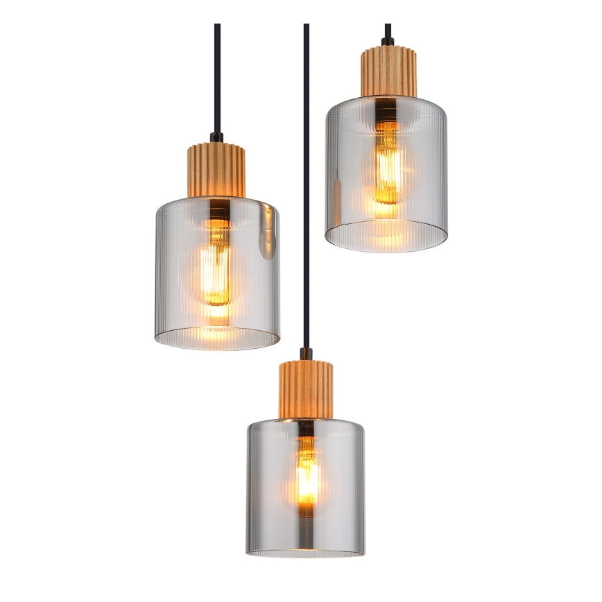 Globo - Lustre suspenso por cabo, 3x E27, 25 W, 230 V, Ø 30 cm