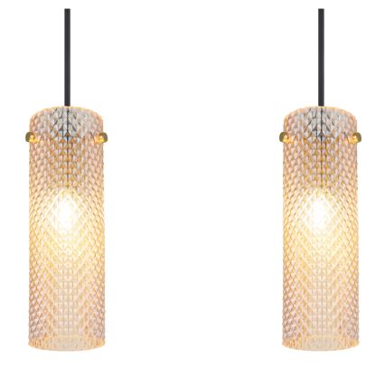 Globo - Candeeiro suspenso 3xE14/40W/230V dourado