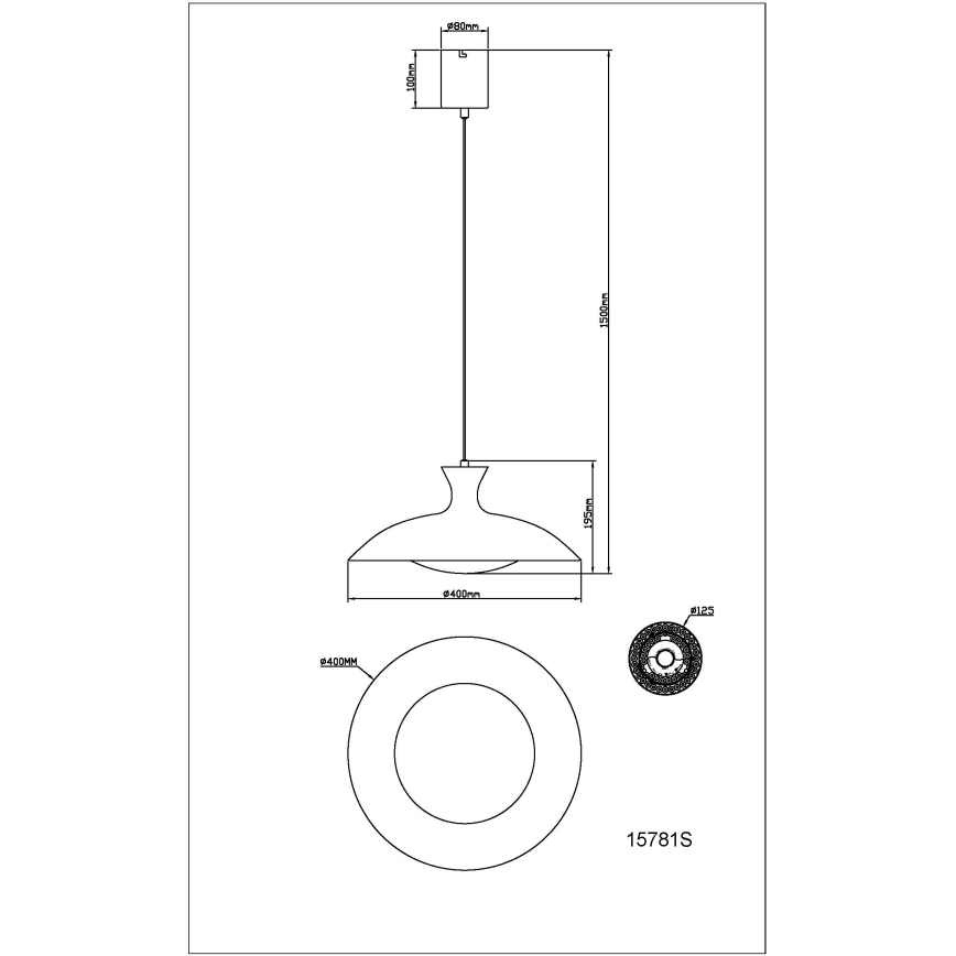Globo - Lustre LED suspenso por cabo LED/18W/230V 3000/4000/6000K