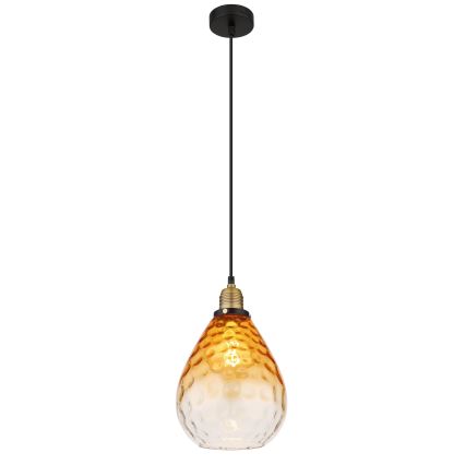 Globo - Candeeiro suspenso 1xE27/60W/230V diâmetro 21 cm laranja