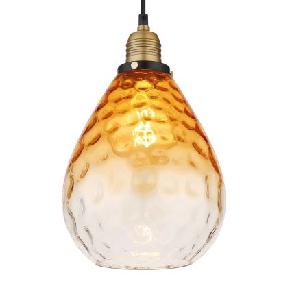 Globo - Candeeiro suspenso 1xE27/60W/230V diâmetro 21 cm laranja