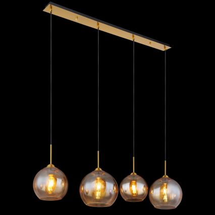Globo - Lustre suspenso por cabo 4xE27/60W/230V latão