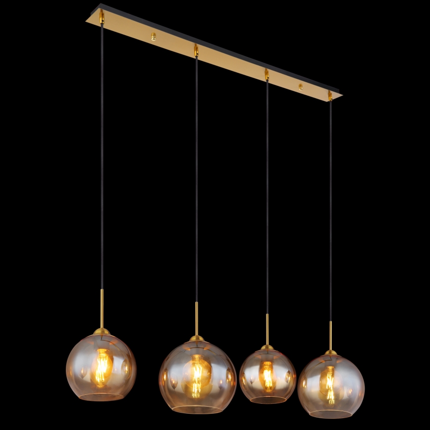 Globo - Lustre suspenso por cabo 4xE27/60W/230V latão