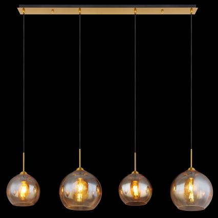 Globo - Lustre suspenso por cabo 4xE27/60W/230V latão