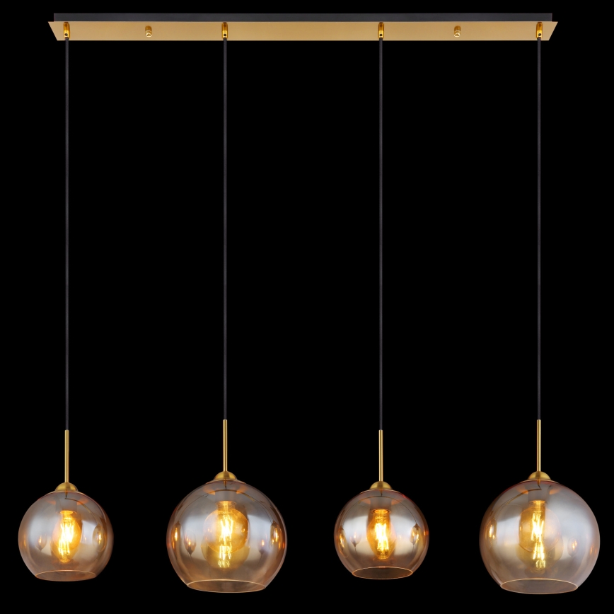 Globo - Lustre suspenso por cabo 4xE27/60W/230V latão