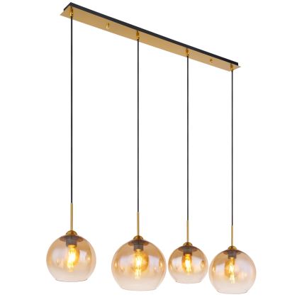 Globo - Lustre suspenso por cabo 4xE27/60W/230V latão