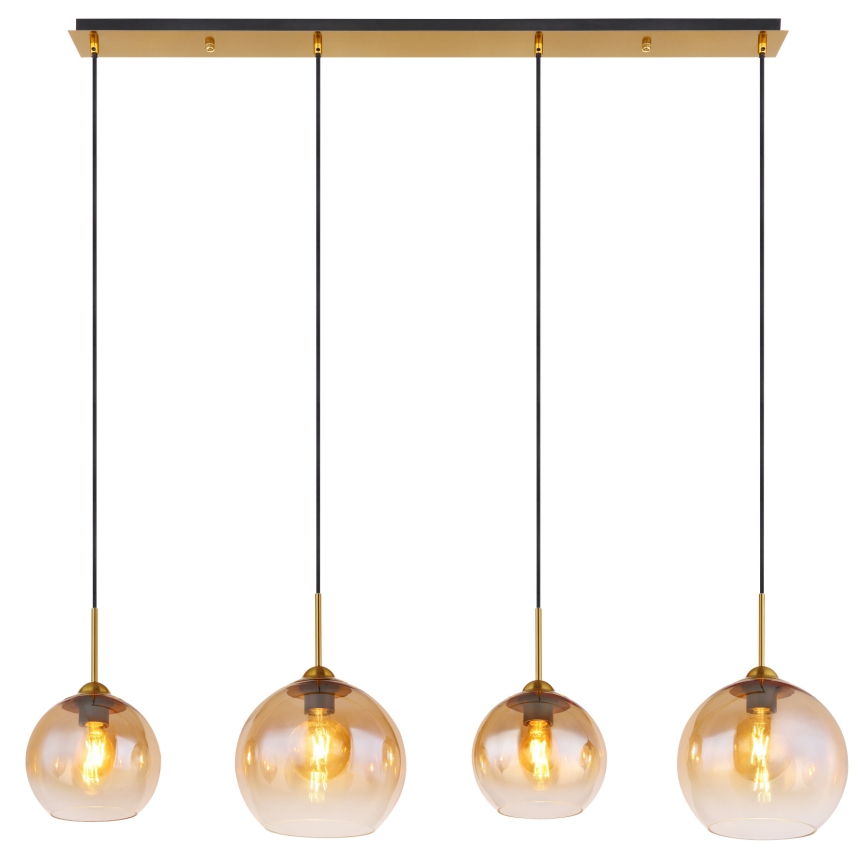 Globo - Lustre suspenso por cabo 4xE27/60W/230V latão