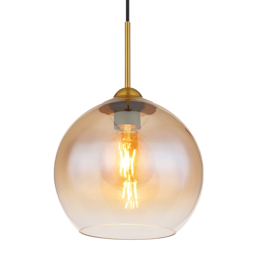 Globo - Lustre suspenso com cabo 1xE27/60W/230V latão