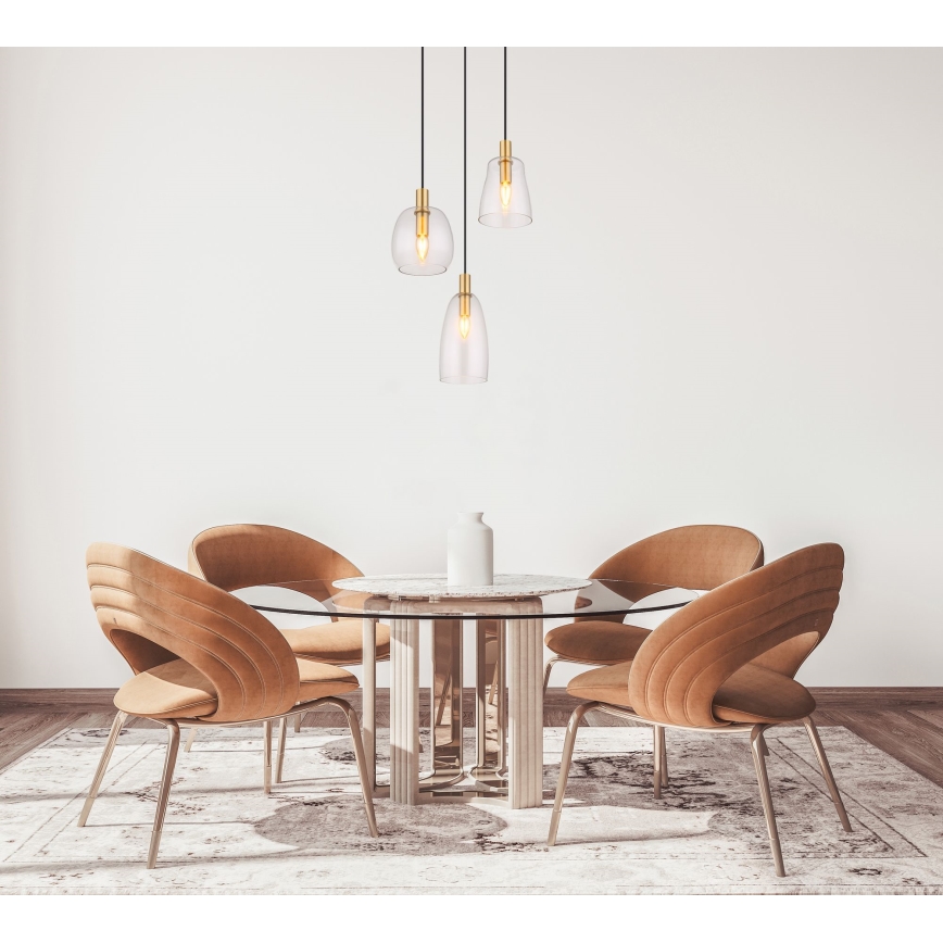 Globo - Candeeiro suspenso 3xE14/40W/230V diâmetro 43 cm latão