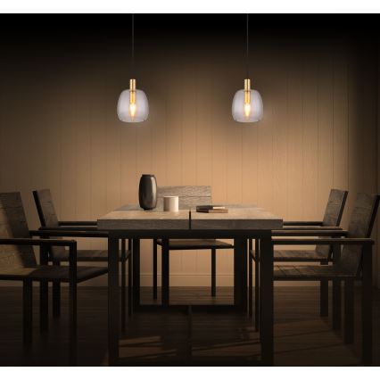 Globo - Candeeiro suspenso 1xE14/40W/230V diâmetro 16 cm latão