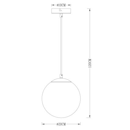 Globo - Candeeiro suspenso 1xE27/40W/230V diâmetro 20 cm