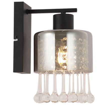 Globo - Candeeiro de parede 1xE27/60W/230V preto