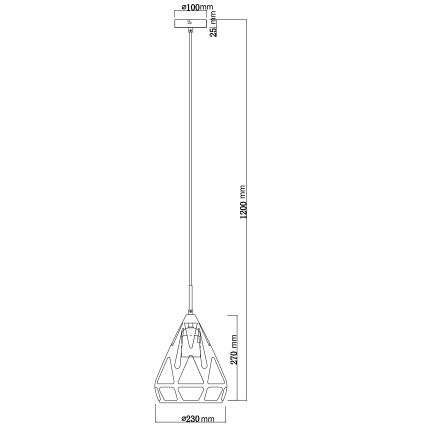 Globo - Candeeiro suspenso 1xE27/40W/230V