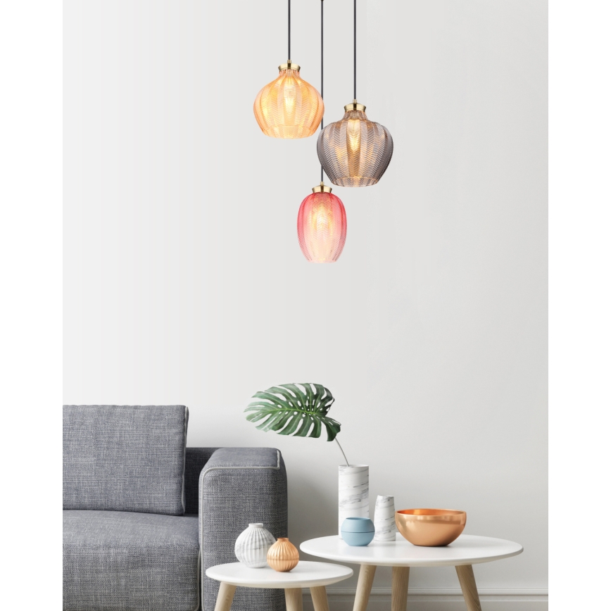 Globo - Lustre suspenso com cabo 3xE27/60W/230V Ø 45 cm