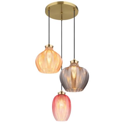 Globo - Lustre suspenso com cabo 3xE27/60W/230V Ø 45 cm