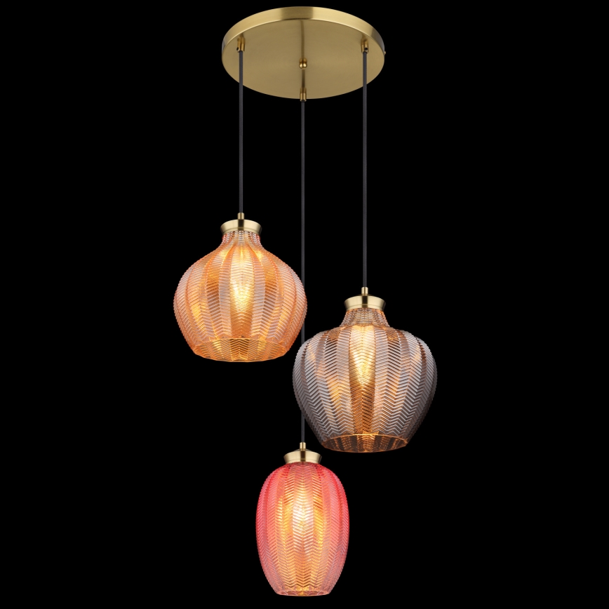 Globo - Lustre suspenso com cabo 3xE27/60W/230V Ø 45 cm