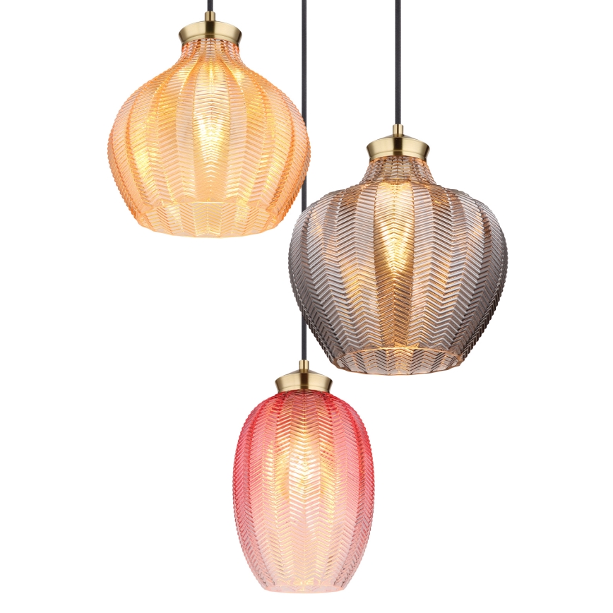 Globo - Lustre suspenso com cabo 3xE27/60W/230V Ø 45 cm