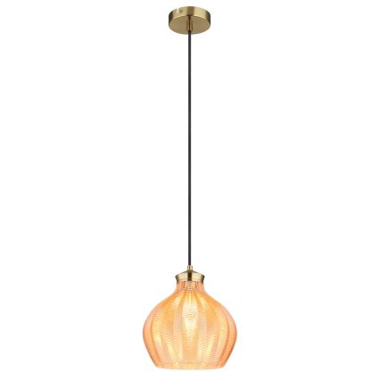 Globo - Lustre em cabo 1xE27/60W/230V Ø 22 cm dourado