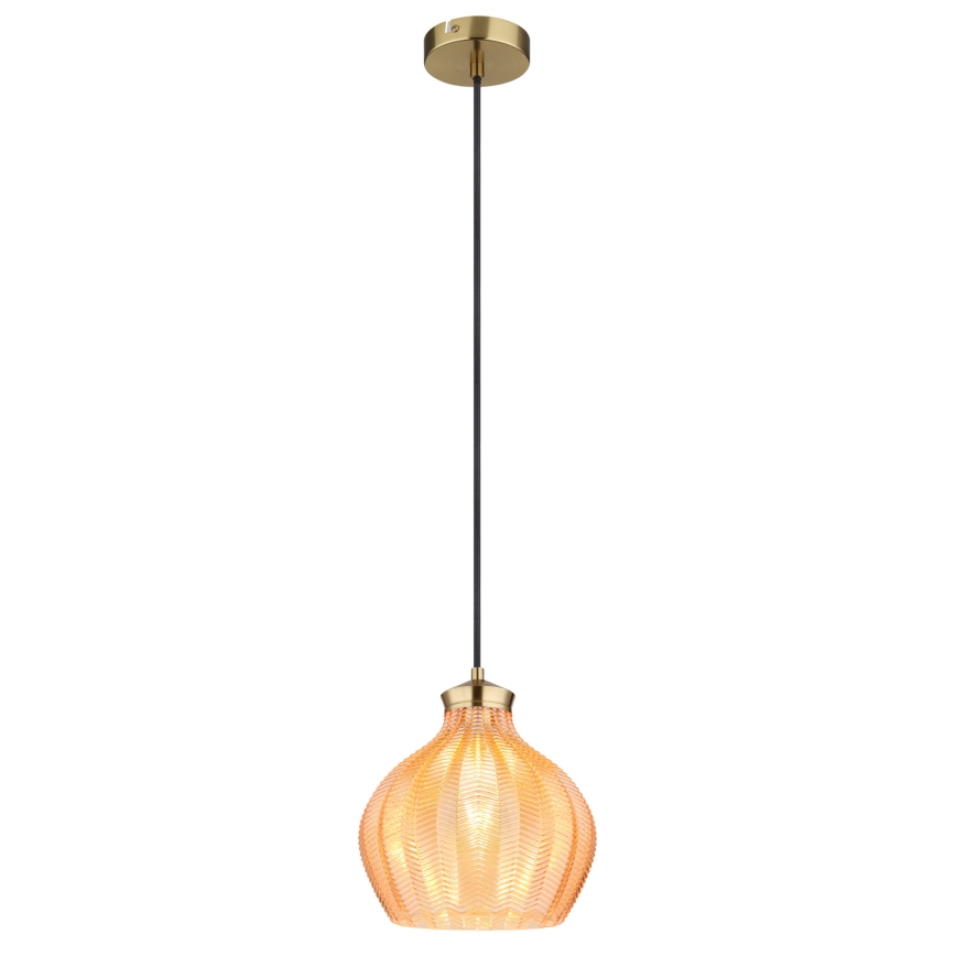 Globo - Lustre em cabo 1xE27/60W/230V Ø 22 cm dourado