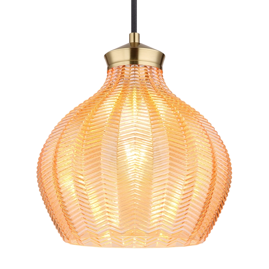 Globo - Lustre em cabo 1xE27/60W/230V Ø 22 cm dourado