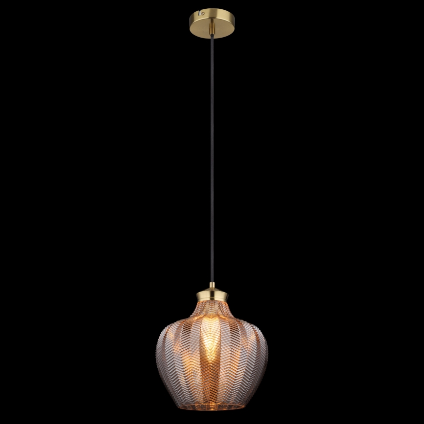 Globo - Candeeiro pendente em cabo 1xE27/60W/230V Ø 22 cm fumê