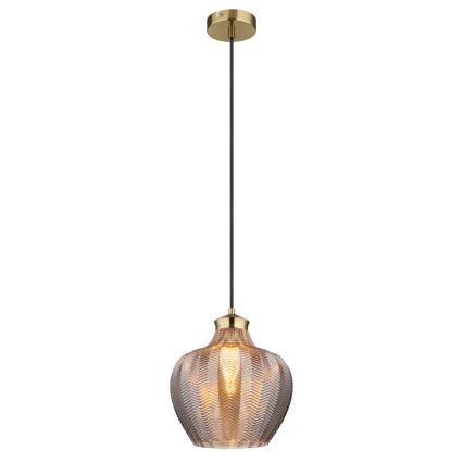 Globo - Candeeiro pendente em cabo 1xE27/60W/230V Ø 22 cm fumê