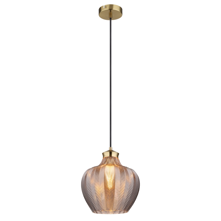 Globo - Candeeiro pendente em cabo 1xE27/60W/230V Ø 22 cm fumê