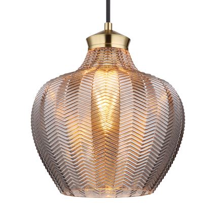 Globo - Candeeiro pendente em cabo 1xE27/60W/230V Ø 22 cm fumê