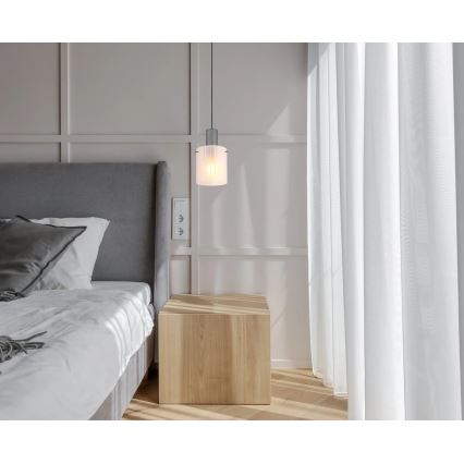 Globo - Candeeiro suspenso 1xE27/40W/230V diâmetro 18 cm branco