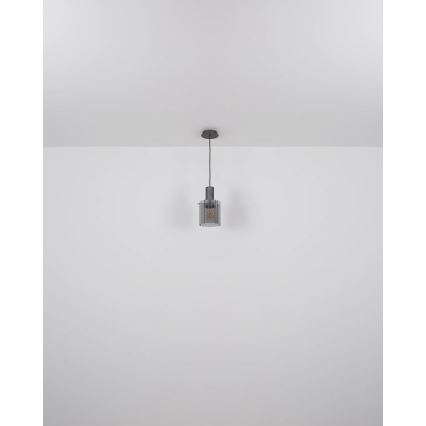 Globo - Candeeiro suspenso 1xE27/40W/230V diâmetro 18 cm cinzento
