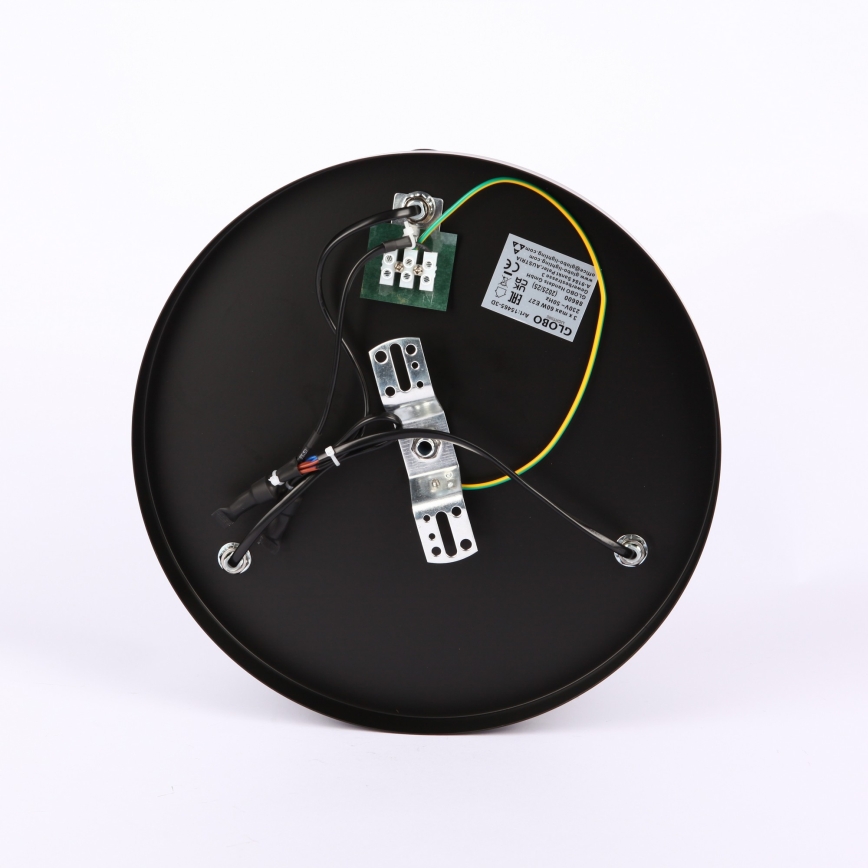 Globo - Candeeiro integrado 3xE27/40W/230V diâmetro 40,5 cm preto