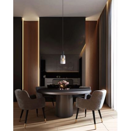 Globo - Candeeiro suspenso 1xE27/40W/230V diâmetro 12,5 cm preto