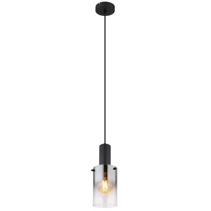Globo - Candeeiro suspenso 1xE27/40W/230V diâmetro 12,5 cm preto
