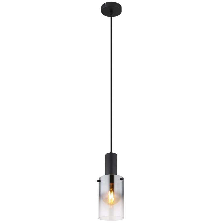 Globo - Candeeiro suspenso 1xE27/40W/230V diâmetro 12,5 cm preto