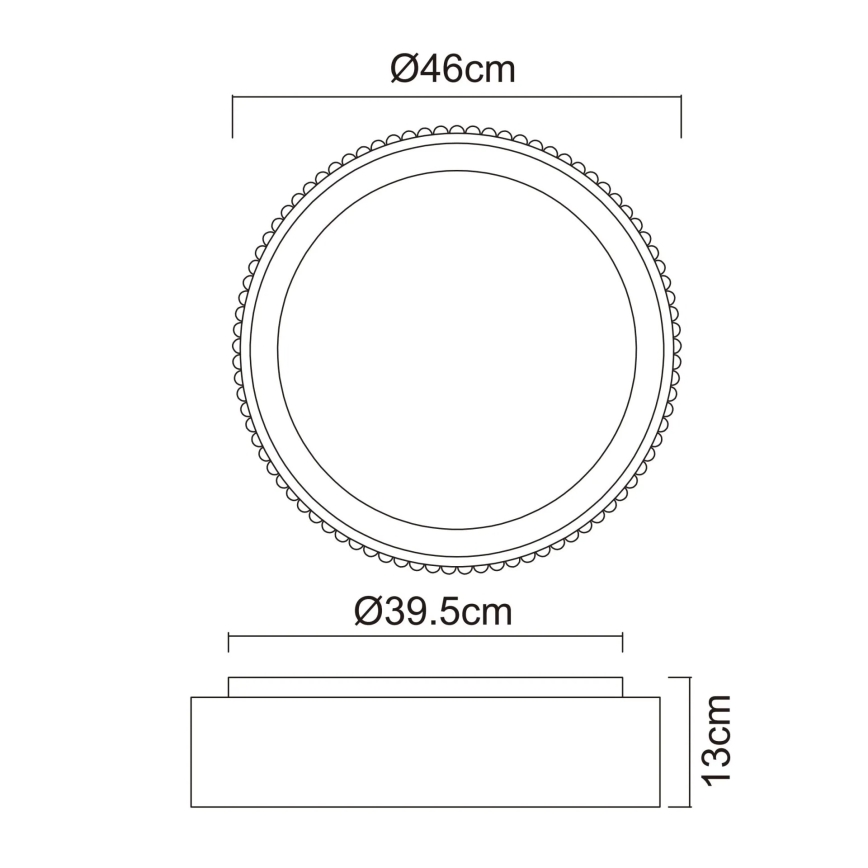 Globo - Candeeiro de teto LED/45W/230V 2700/4000/6000K Ø 46 cm preto