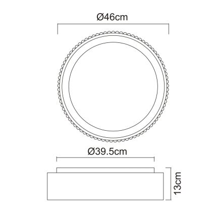 Globo - Plafon de tecto LED/45W/230V 2700/4000/6000K Ø 46 cm branco