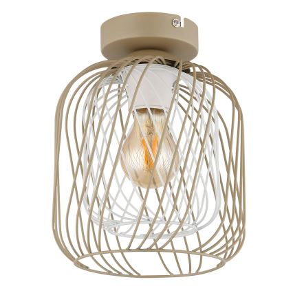 Globo - Candeeiro de tecto 1xE27/40W/230V Ø 18 cm bege/branco