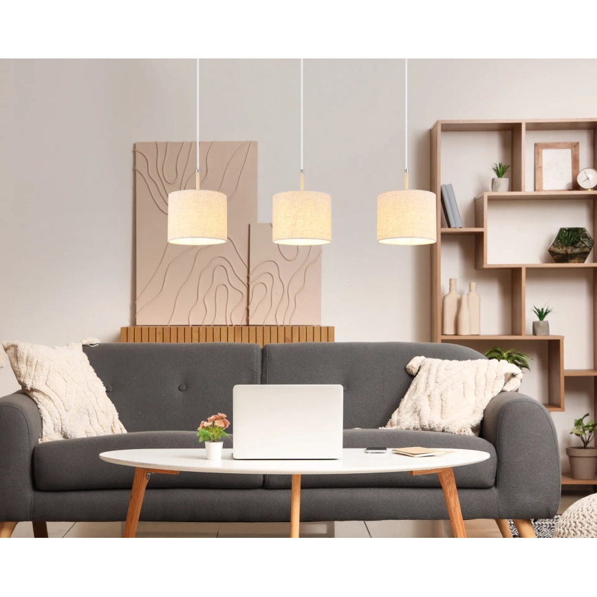 Globo - Lustre suspenso por cabo 3xE27/40W/230V