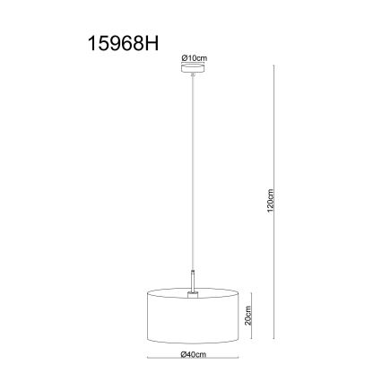 Globo - Luminária pendente com cabo 1xE27/60W/230V
