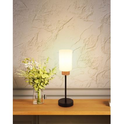 Globo - Candeeiro de mesa 1xE27/60W/230V preto/branco