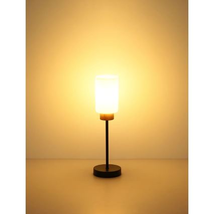 Globo - Candeeiro de mesa 1xE27/60W/230V preto/branco