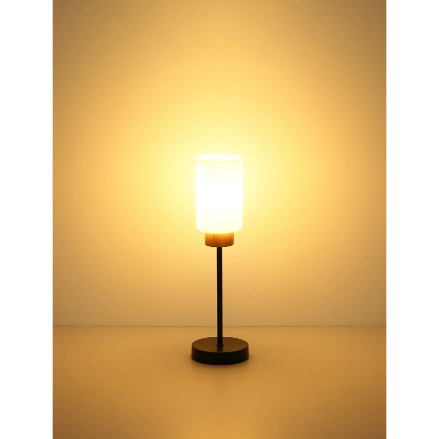 Globo - Candeeiro de mesa 1xE27/60W/230V preto/branco