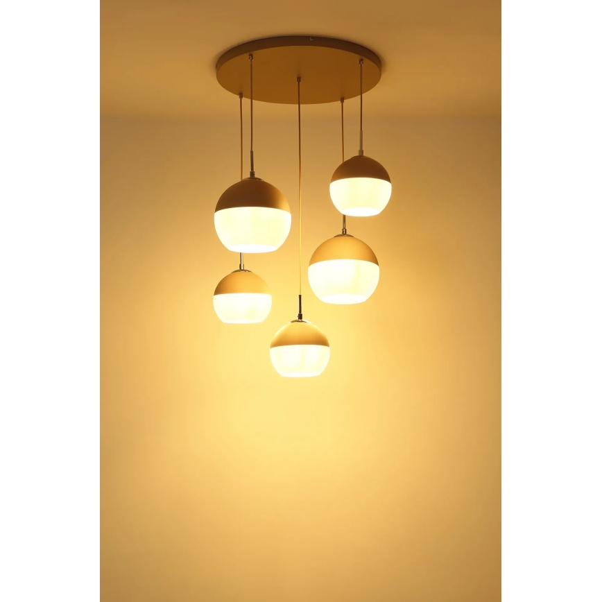 Globo - Lustre suspenso com cabo 5xE27/60W/230V